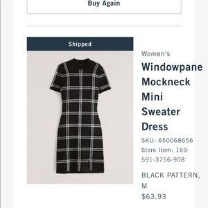 Mock neck mini sweat dress *new with tags*